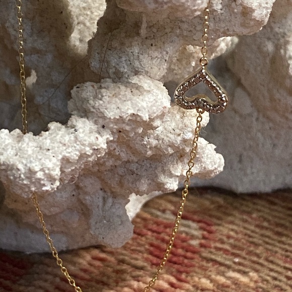 GT/Sterling Silver Diamond Accent Heart Necklace - Picture 2 of 3